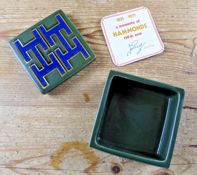 1971 Hornsea Pottery Hammonds of Hull 150th Anniversary Commemorative Box - Image 1 of 4
