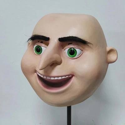 "HANDMADE" Despicable Me Gru Full Head Mask Cosplay Halloween Fancy Dress Mask Props Latex