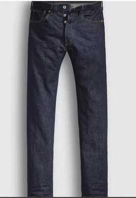 Jeans Levi's 501 Original Botón Mosca Lavado Oscuro No Elástico Para Hombre Talla 34X36 NUEVO Foto 1 de 4