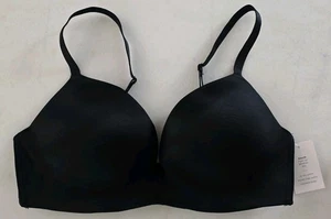 Auden Damen schwarzer glatter Push Up BH, bügellos, Größe 36C. - Bild 1 von 4