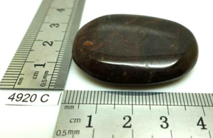 GRENAT rouge héssonite d'Inde pierre plate naturelle galet 27,2g qualité AA - Picture 1 of 3