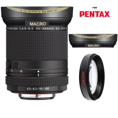HD3 WIDE FISHEYE LENS + MACRO LENS FOR PENTAX-DA 55-300mm f/4.5-6.3 ED PLM WR  - Image 1 of 4