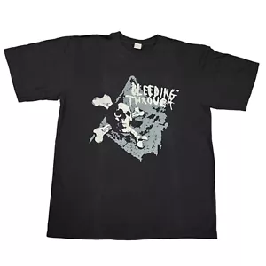 Vintage Bleeding Through Metal Band T-Shirt SZ-L - Picture 1 of 5