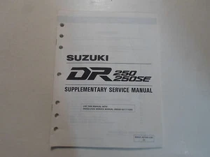 1993 Suzuki DR250 250SE Suplementario Servicio Manual Warped 995014216003E OEM - Imagen 1 de 12