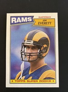 1987 TOPPS Football Card #145 Jim Everett Super Rookie RC Los Angeles Rams