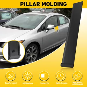 DOOR MOLDING GLASS WINDOW PILLAR TRIM CAP Driver Left L oem 12-15 CIVIC SEDAN J - Picture 1 of 9