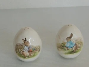 RARO PAR DE COCTELERAS DE SAL Y PIMIENTA Mark Roberts Bunny Boy y Girl - Imagen 1 de 6