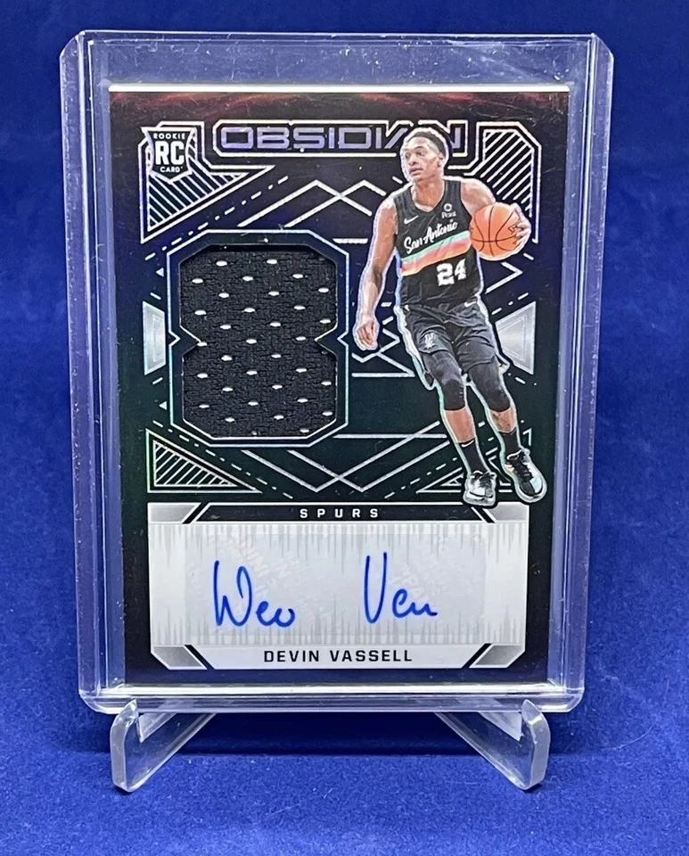 DEVIN VASSELL 2020-21 PANINI OBSIDIAN JERSEY AUTO ROOKIE RC #D 31/99 MINT - Image 1 of 1