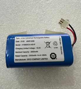 2500mAh 36Wh 14,4V batterie authentique BYD H18650CH-4S1P pour robot nettoyeur 4INR19/66 - Photo 1 sur 1