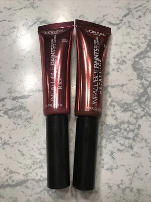 L'Oreal Paris Infallible Paints Metallics #332 & #336 Liquid Lipstick New  (2) - Image 1 of 4