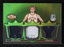 2007-08 Topps Triple Threads Triple Relic Emerald /5 Pau Gasol #TTR-40 HOF