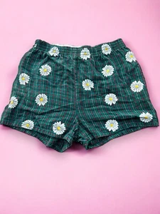 Vintage 90’s Daisy Green Shorts Girls Youth Large - Picture 1 of 4