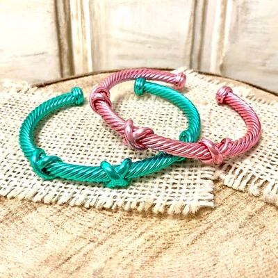 Nuevo Brazalete Apilable Triple X Brazalete Cable Renacimiento Color Aluminio de Moda (5mm) Foto 1 de 4