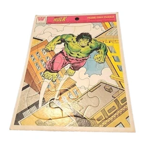 Vintage The Incredible Hulk Frame-Tray Puzzle 4520-BC by Whitman 1980 - Picture 1 of 3