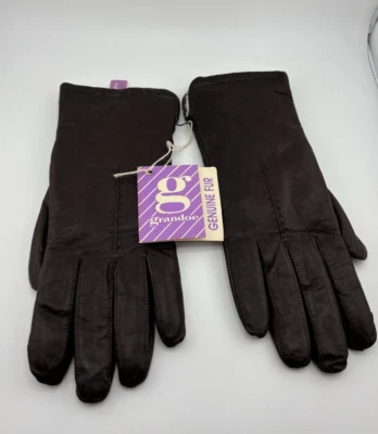 Guantes Grandoe Marrón De Colección Piel Genuina Nuevos de Lote Antiguo Foto 1 de 4
