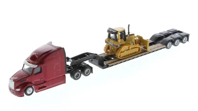 Diecast Masters 84419 Peterbilt 379 Truck Lowboy Trailer Cat D5M Dozer 1:87 - Image 1 of 4