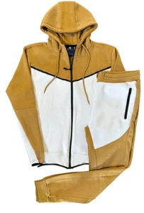 Men's Soft Fleece Warm Sweat Jacket & Sweatpants Fleece Sweatsuit - Picture 1 of 8