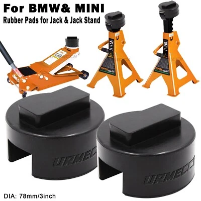 2x For BMW For MINI Axle Jack Stand Adapter Rubber Pads  Fits 2-3 ton Jackstands - Image 1 of 4