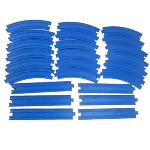 Tomy Plarail 24 piece Blue Track Thomas & Friends 18 x curves 6 x straight track - Picture 1 of 8