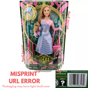 Muñeca de moda Mattel Wicked Glinda at Shiz University 11" RARA URL ERROR ERROR ERROR DE IMPRESIÓN - Imagen 1 de 8