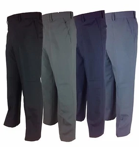 Mens Panama Plain Regular Fitting Trousers Smart Classic Formal Pant Bottoms NEW - Picture 1 of 9