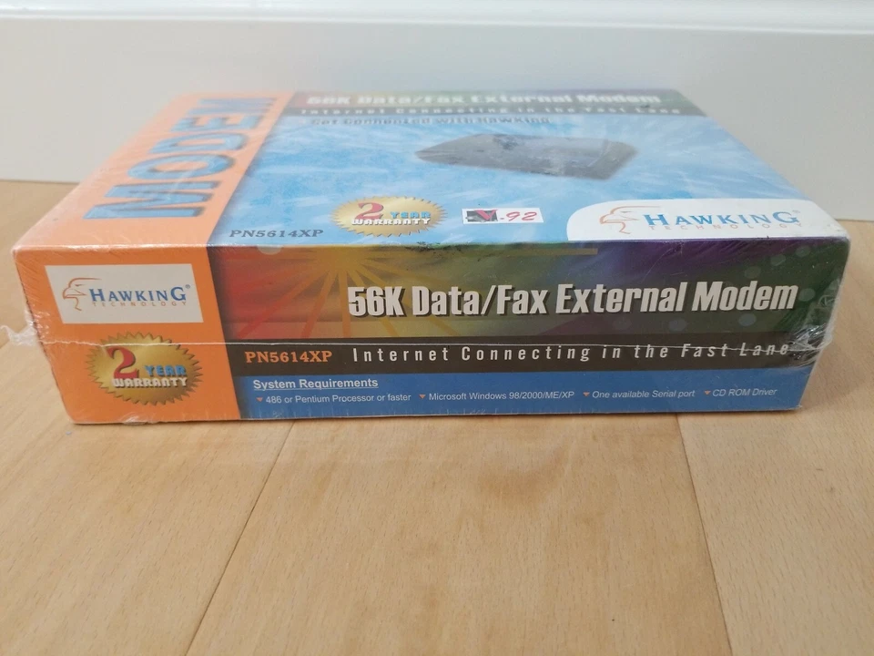 Hawking Technology  PN5614XP 56K External Data Fax Modem, NEW Sealed 2002 NIB - Image 1 of 4