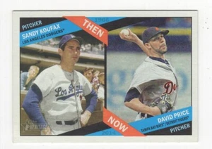 2015 TOPPS HERITAGE BASEBALL THEN & NOW SANDY KOUFAX & DAVID PRICE #TN-7 - Picture 1 of 1