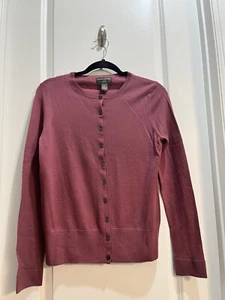 Banana Republic weiche burgunderrote Strickjacke Pullover große Achsel zu Achsel 19" Merino - Bild 1 von 6