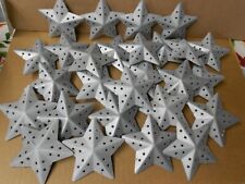 Galvanized Punched Metal Christmas Star String Light Covers Sm Barn Stars Lot 27