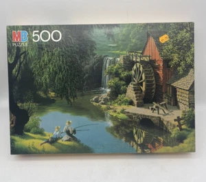 Vintage Milton Bradley Good Old Days Puzzle 500pcs By The Old Mill 4181-7 NOS - Picture 1 of 9