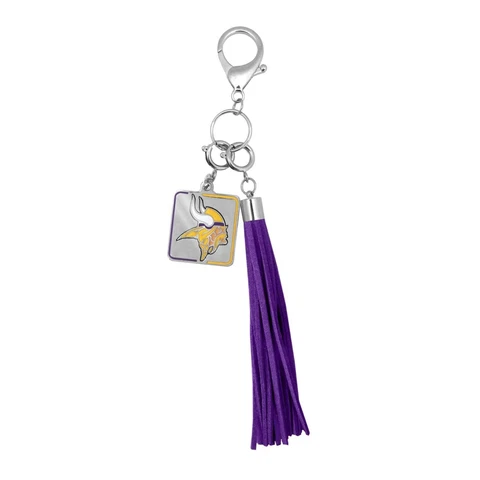 Minnesota Vikings Women Tassel Purse Charm NFL Licensed by Little Earth New Cover