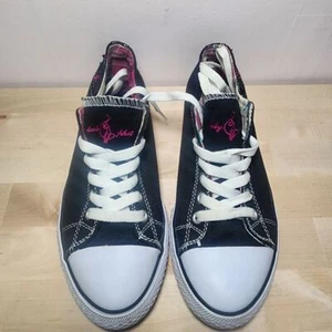 Baby Phat Classic Canvas Low-Top Sneakers with Pink Accent Casual Athletic Shoes - Picture 1 of 3