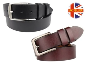 Big Sizes Men's Leather Belt Western Style 35 mm (1.3'') Width - Picture 1 of 14