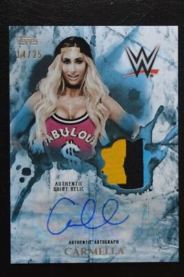 2018 Topps WWE Undisputed Autographed Relics Blue CARMELLA #URCA /25 - Image 1 of 2