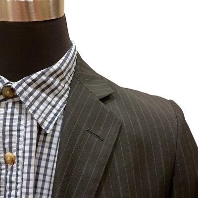 38S J Ferrar Men’s Suit Jacket Black Pinstripe NEW Career Sport Coat Blazer - Image 1 of 4