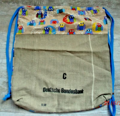 Ruksack Deutsche Bundesbank C 12.90 original Münzbeutel Geldsack Münzen Einzelst - Bild 1 von 4