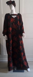African Nigerian Boubou Kaftan Ready to Wear Ankara Adire Maternity Muslim Dress - Picture 1 of 6