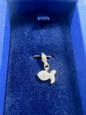 Auténtico Nuevo Dije Pez Swarovski Tono Dorado Foto 1 de 3