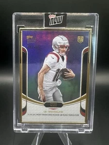 2024 Topps Now - Rookie Campaign Quarterbacks - Drake Maye #13 -Gold Framed /75 - Picture 1 of 3