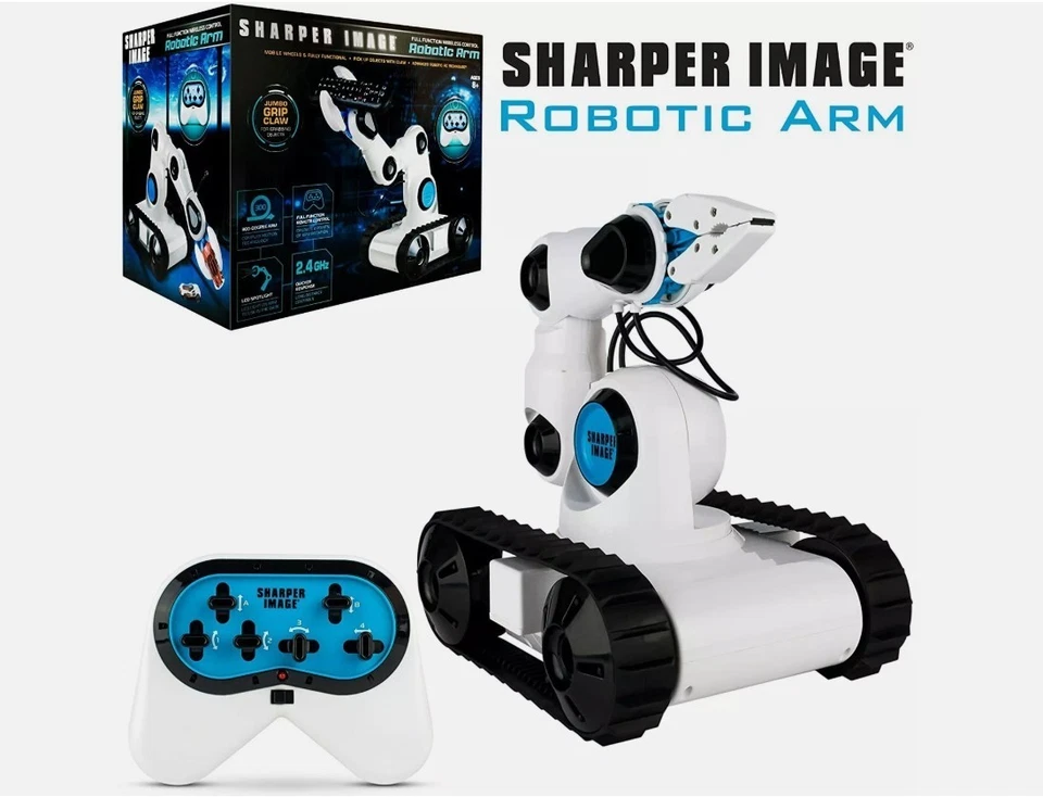 Sharper Image Full Function Wireless Control Robotic Arm - White 1001985