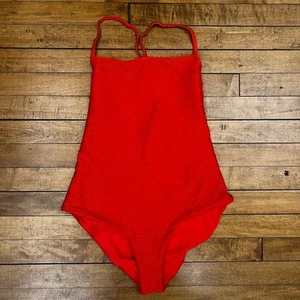 Mara Hoffman Emma Recycling-Popcorn Badeanzug Neu ohne Etikett *XS oder S ROT - Bild 1 von 15