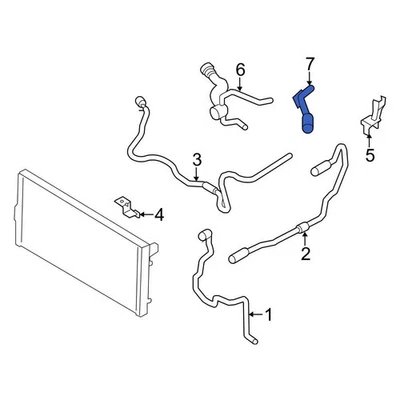 For BMW 640i xDrive Gran Coupe 14-19 BMW Engine Coolant Overflow Hose - Image 1 of 4
