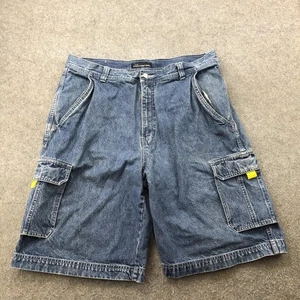 No Boundaries Shorts Herren 38 blau Denim Cargo Utility Taschen Y2K Vintage - Bild 1 von 11