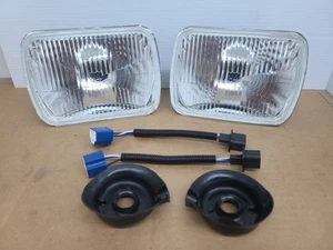 H6054 Glass Sealed Beam H4 Conversion 7"x6" Headlight Housing Light 7x6 NEW - Foto 1 di 4
