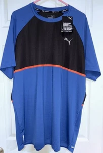 NWT - Puma Dry Cell Gym Shirt  - Blue, Black & Orange - Size XXL - Picture 1 of 5