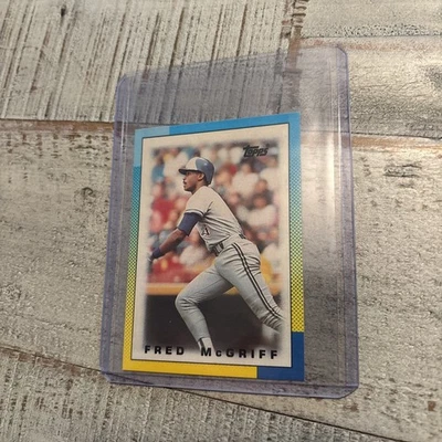 1990 Topps League Leaders Minis - Fred McGriff #43 - Image 1 of 2
