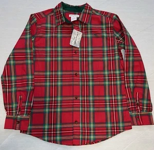 NWT Tommy Bahama Shirt Boys XL Red Plaid Long Sleeve Collared Button Up NEW - Picture 1 of 6