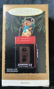 Vintage 1993 Hallmark Andenken Weihnachtsschmuck Botschaften von Weihnachten Diktiergerät - Bild 1 von 4