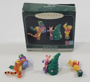 P) 1998 Hallmark Keepsake Winnie the Pooh Tree Trimmin' Time Christmas Ornaments - Picture 1 of 10