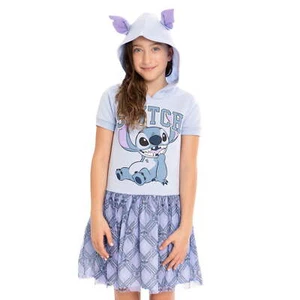 Disney Cosplay Dress GirlsStitch Hooded with PulloverTulle Skirt, Size Small (6) - Picture 1 of 8